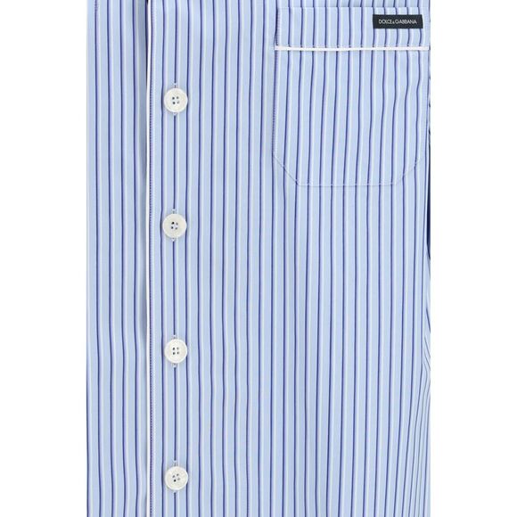 Dolce & Gabbana Men Striped Poplin Hawaii Shirt - Picture 3 of 3
